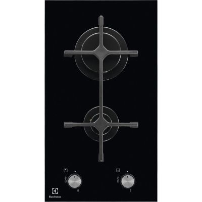 3. Electrolux EGC3322NVK Kochfeld Schwarz Einbau-Gas 2 Kochzonen