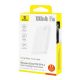 8. Baseus EnerFill FP11 10000mAh 15W Powerbank mit weißem USB-C-Kabel 20V/3A 30cm - Weiß