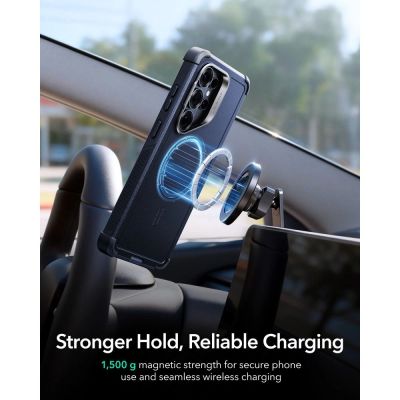 6. ESR Cyber ​​Tough Kickstand MagSafe Hülle für Samsung Galaxy S26 Ultra – Marineblau