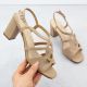 2. Beige Sergio Leone SK884 Damen-Sandalen mit Blockabsatz