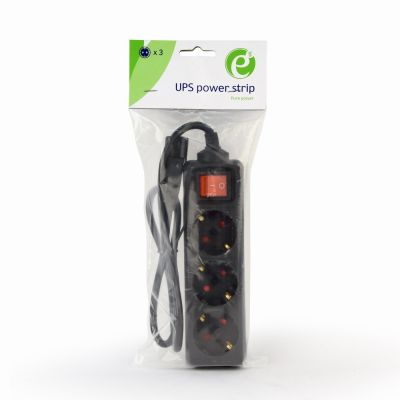 6. ENERGENIE Steckdosenleiste für USV C14, 3x Schuko, 16 A, Kabel 0,6 m