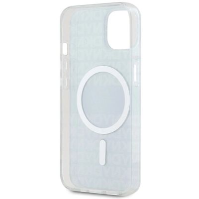 7. DKNY IML Mono & Stripe MagSafe Hülle für iPhone 15/14/13 – Schwarz