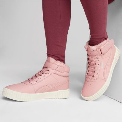 8. Puma CARINA 2.0 MID WTR Damen Winterschuhe isolierte Sneakers aus Öko-Leder rosa (385852-04)