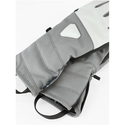 4. Damen-Skihandschuhe VIKING Norvika Pro Ski Lady, grau mit weißem Leder