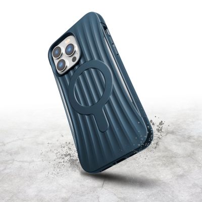 4. Raptic X-Doria Clutch Case iPhone 14 Pro Max mit MagSafe Rückseite blau