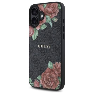2. Guess GUHMP16SP4ROPEMCK iPhone 16 6,1" schwarz/schwarzes Hardcase 4G Flowers Print MagSafe