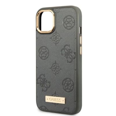 6. Ratet Guess , GUHMP13MSAPSTG iPhone 13 6,1" grau/grau Hardcase Peony Logo Plate MagSafe
