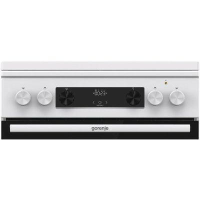 13. GORENJE GKS6C71WF Gas-Elektro-Herd 60 cm | Heißluftfrittieren | Extra Dampf | Auftauen | Weiß