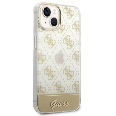 4. Guess GUHCP14MHG4MHG iPhone 14 Plus 6,7 "Gold / Gold Hardcase 4G Pattern Script