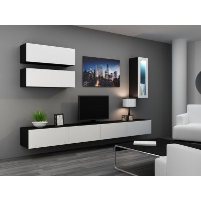 9. TV-Schrank VIGO '140' 30/140/40 schwarz/weiß glänzend