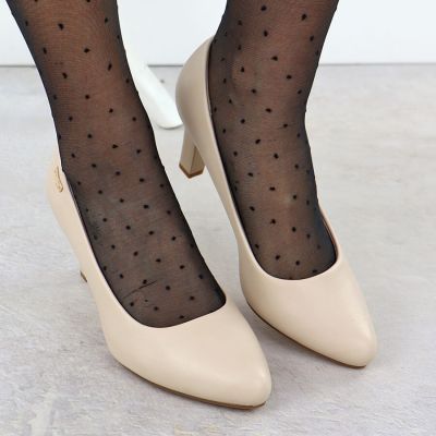 8. Damen-Pumps mit hohem Absatz in Nude von Sergio Leone, Modell 1459