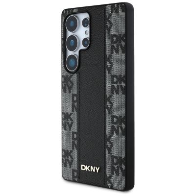 2. DKNY Leather Checkered Pattern MagSafe-Hülle für Samsung Galaxy S25 Ultra schwarz