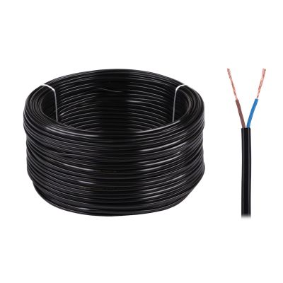 OMYp 2x0,5 300/300V schwarzes Elektrokabel