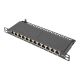 5. Digitus Patchpanel CAT 6A Slim, geschirmt, 12-Port, 0,5 HE, 10", Schwarz