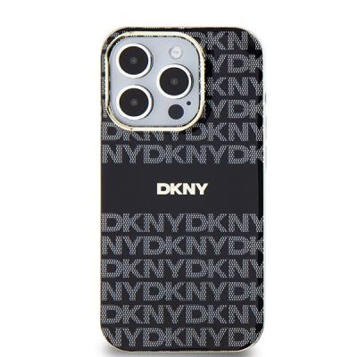 3. DKNY IML Mono & Stripe MagSafe Hülle für iPhone 13 Pro / 13 – Schwarz