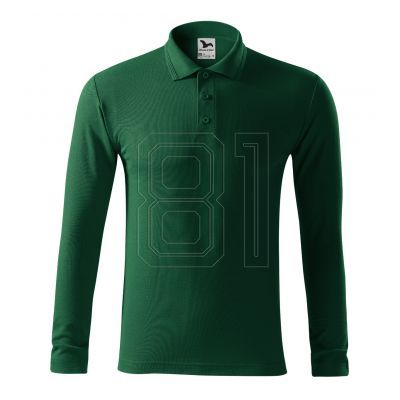 2. Malfini Pique Polo LS M MLI-221D3 dunkelgrünes Poloshirt