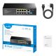 7. Switch CUDY FS1010PG, 8-Port 10/100 Mbit/s PoE+ 120 W, 2x GbE-Uplink
