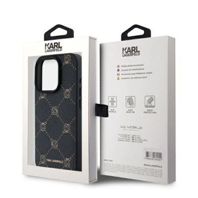 5. Karl Lagerfeld Magsafe Karl Head Hülle für iPhone 15 Pro – Schwarz