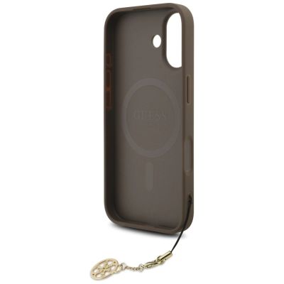 6. Guess 4G Charms Collection MagSafe Hülle für iPhone 17 - braun