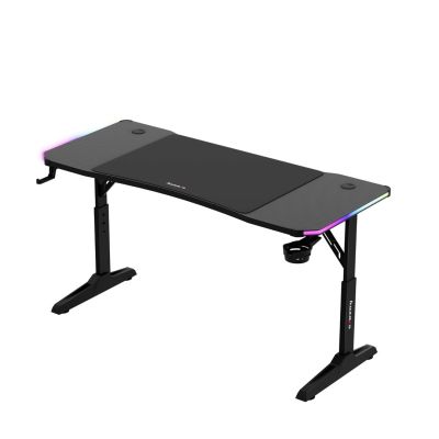 3. Huzaro Hero 3.6 RGB Schwarzer Gaming-Schreibtisch