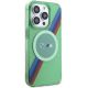 4. BMW M Tricolor Stripes MagSafe Hülle für iPhone 15 Pro – grün
