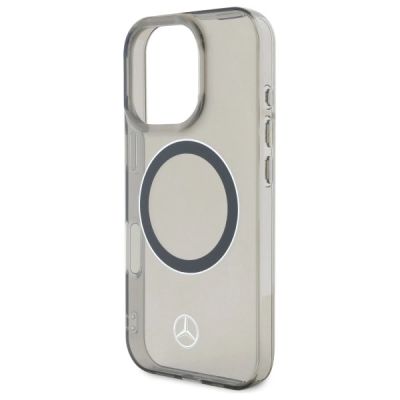 6. Mercedes Silver Ring MagSafe Hülle für iPhone 16 Pro Max - Schwarz