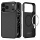 Tech-Protect Ion Carbon MagSafe Hülle für iPhone 18 Pro Max / 17 Pro Max – Schwarz und Silber