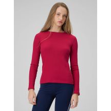 Damen Langarm-Strickpullover mit schmaler Rippstrickbündchen, Größe 4F 4FRAW25TLONF656-53S