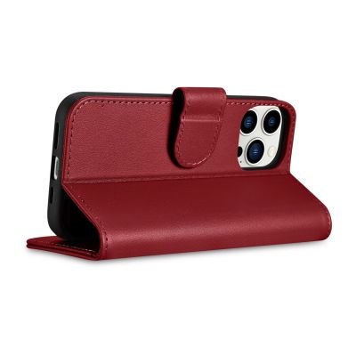 8. iCarer Wallet Case 2in1 Cover iPhone 14 Pro Max Leder Flip Cover Anti-RFID Rot (WMI14220728-RD)