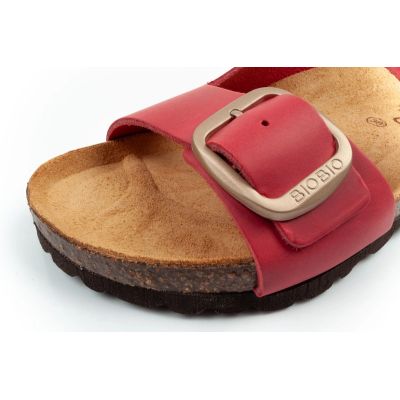 16. Bio Bio Damen-Slipper, profilierte Flip-Flops, Naturleder