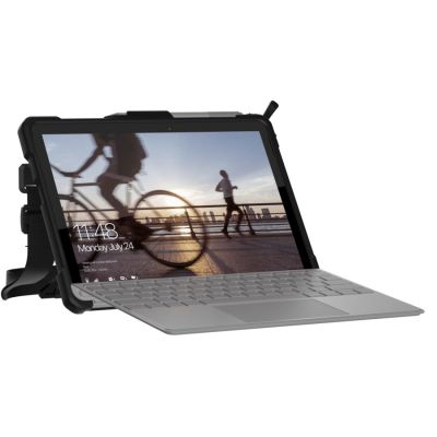 6. UAG Plasma - Schutzhülle mit integriertem Ständer sowie Hand- und Schultergurt für Microsoft Surface Go 1/2/3/4 G (Eis)