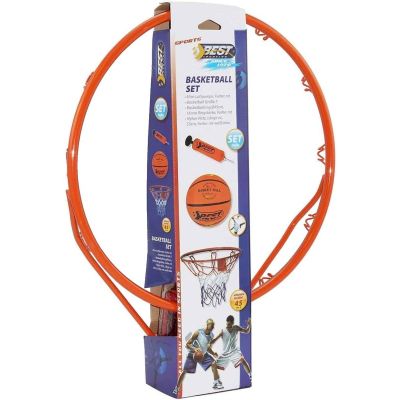 13. Basketballkorb 45 cm mit Ball und Pumpe, beste Sportausrüstung