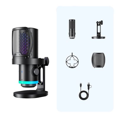 6. BOYA CastMic G40 Kabelgebundenes USB-C-Gaming-Mikrofon – Schwarz