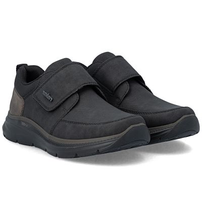 6. Rieker B1854-00 Herren-Komfortschuhe, schwarz, mit Klettverschluss
