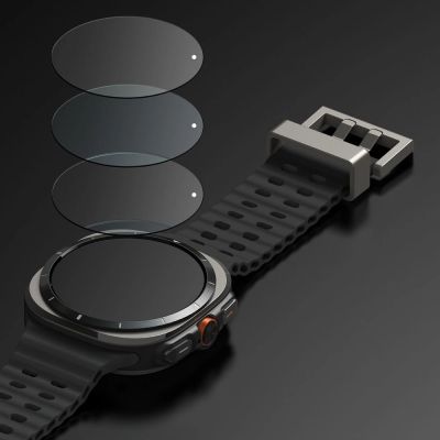 7. Ringke Slim & Tempered Glass Case + Glas-Set für Samsung Galaxy Watch Ultra 47 mm – Transparent