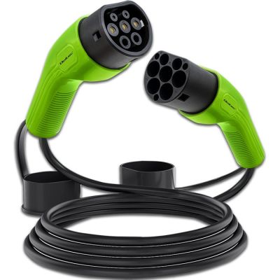 10. Qoltec 52473 Ladekabel für Elektrofahrzeuge, schwarz, Typ 2, 5 m