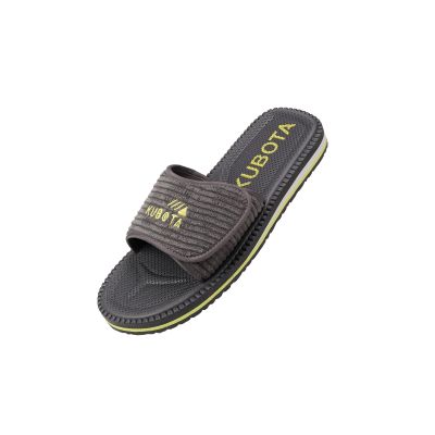 16. Kubota Flip-Flops aus Cord mit Klettverschluss, Graphit KUBKRZ-AW23-02-28