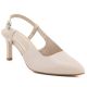 Beige Lackleder-Slingback-Pumps mit Stilettoabsatz, Sergio Leone SK157