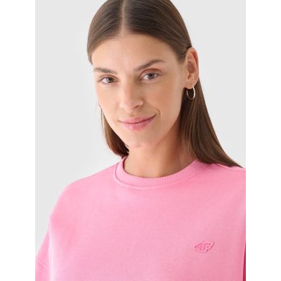 4. Damen Sweatshirt ohne Reißverschluss und Kapuze 4F 4FWAW24TSWSF1305-54S