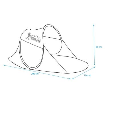 5. SELBSTEXPLOIERENDES STRANDZELT BLAU UND ROSA