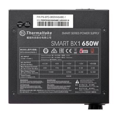12. Thermaltake Smart BX1 PS-SPD-0650NNSABE-1 Netzteil (650W; Aktiv; 120mm)