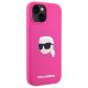 4. Karl Lagerfeld KLHMP15SSKHPPPLF iPhone 15 6,1" Fuchsia/Fuchsia Hardcase Silikon Karl Head Print MagSafe