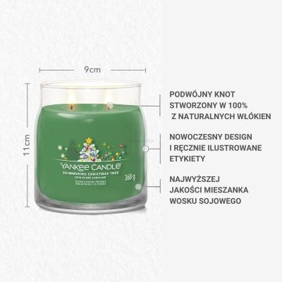 Mittlere Kerze SHIMMERING CHRISTMAS TREE YANKEE