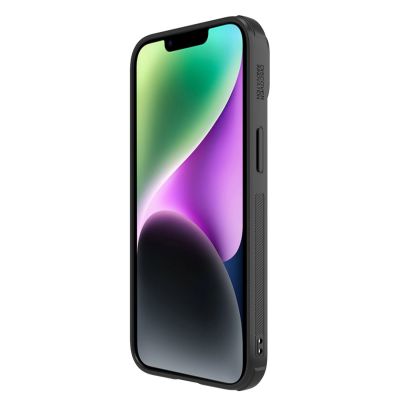 4. Nillkin Synthetic Fiber S Case iPhone 14 Plus Hülle mit Kameraabdeckung, schwarz