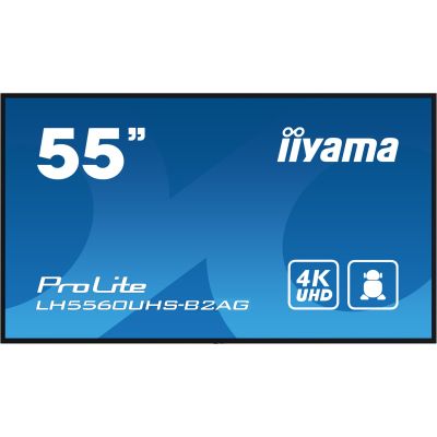 9. iiyama 55" professionelles 4K UHD Digital Signage Display mit erweiterten Steuerungs- und Anschlussmöglichkeiten.