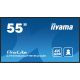 9. iiyama 55" professionelles 4K UHD Digital Signage Display mit erweiterten Steuerungs- und Anschlussmöglichkeiten.