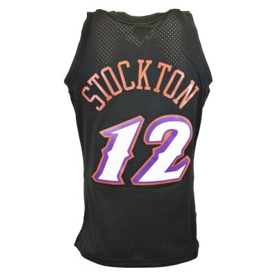 2. Mitchell & Ness NBA Utah Jazz John Stockton Swingman T-Shirt - SMJYBW19107-UJABLCK98JST