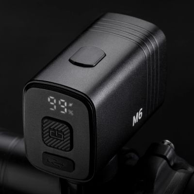 5. Rockbros M6 1000 lm wiederaufladbare Fahrrad-Frontleuchte 2800 mAh - Schwarz