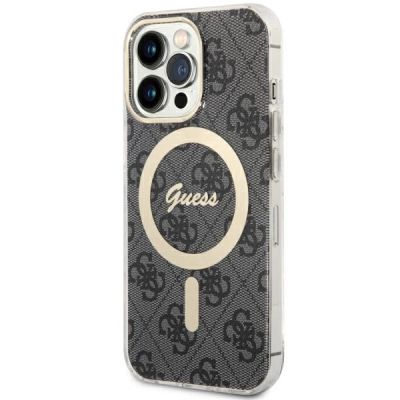 Guess GUHMP13LH4STK iPhone 13 Pro / 13 6.1" schwarz/schwarz Hardcase 4G MagSafe