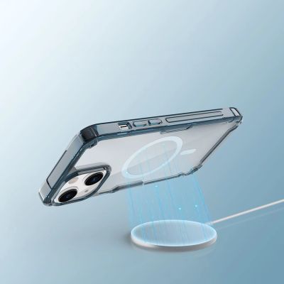 8. Nillkin Nature Pro Magnetische Hülle iPhone 14 Plus magnetische Hülle MagSafe blau